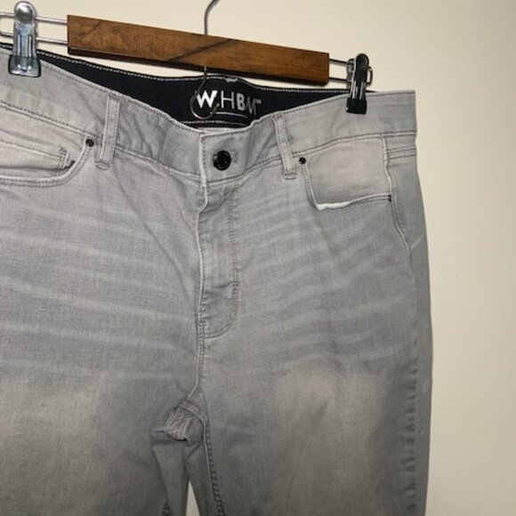 WHBM Women's Slim Boot Faded Gray Muted Black Stretch Denim Jeans - Size 14 - Picture 2 of 6
